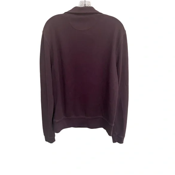 Burberry Brit Dark Brown Half Zip High Collar Embroidered Logo Sweatshirt Medium - Picture 7 of 10